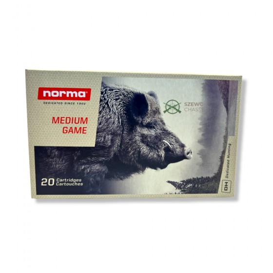 NORMA Balles "Alaska Medium Game" cal 8x57 JRS, 196 grains. La boîte de 20 cartouches.
