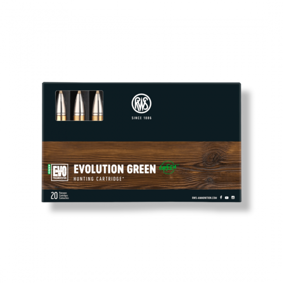 RWS Balles "Evolution Green" cal 9.3x62, 184 grains.